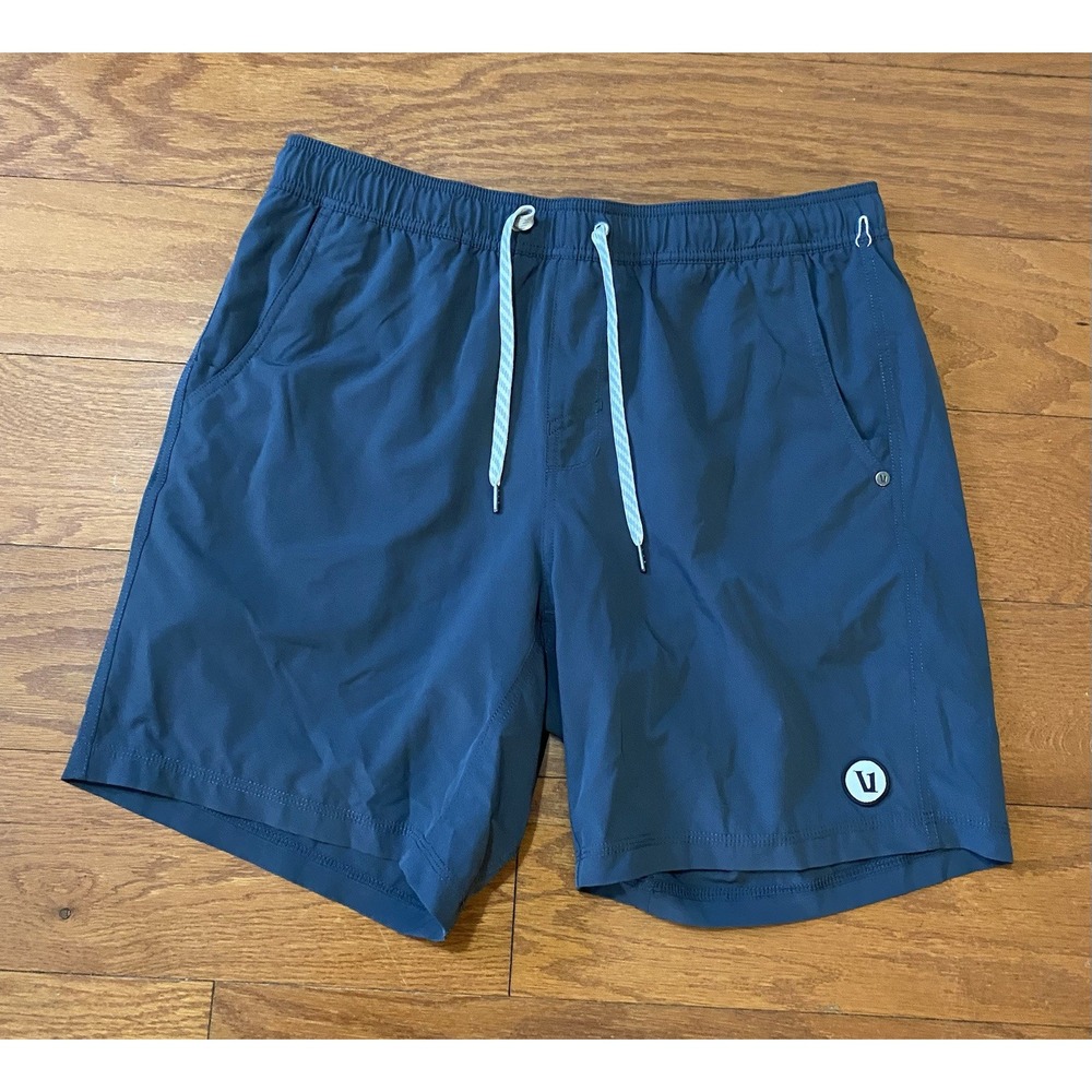 Vuori Kore Short Mens Large Lined Gray Athletic Drawstring Outdoor Excellent